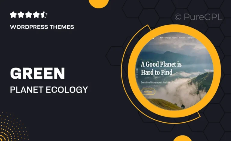 green planet ecology environment wordpress theme