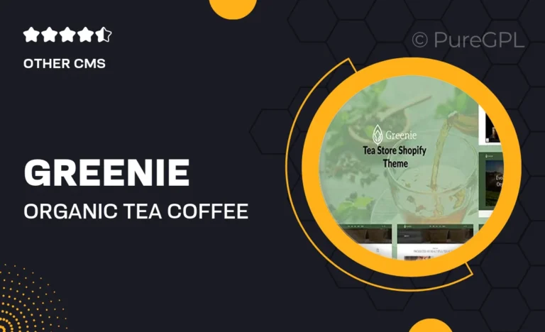greenie organic tea coffee store shopify theme