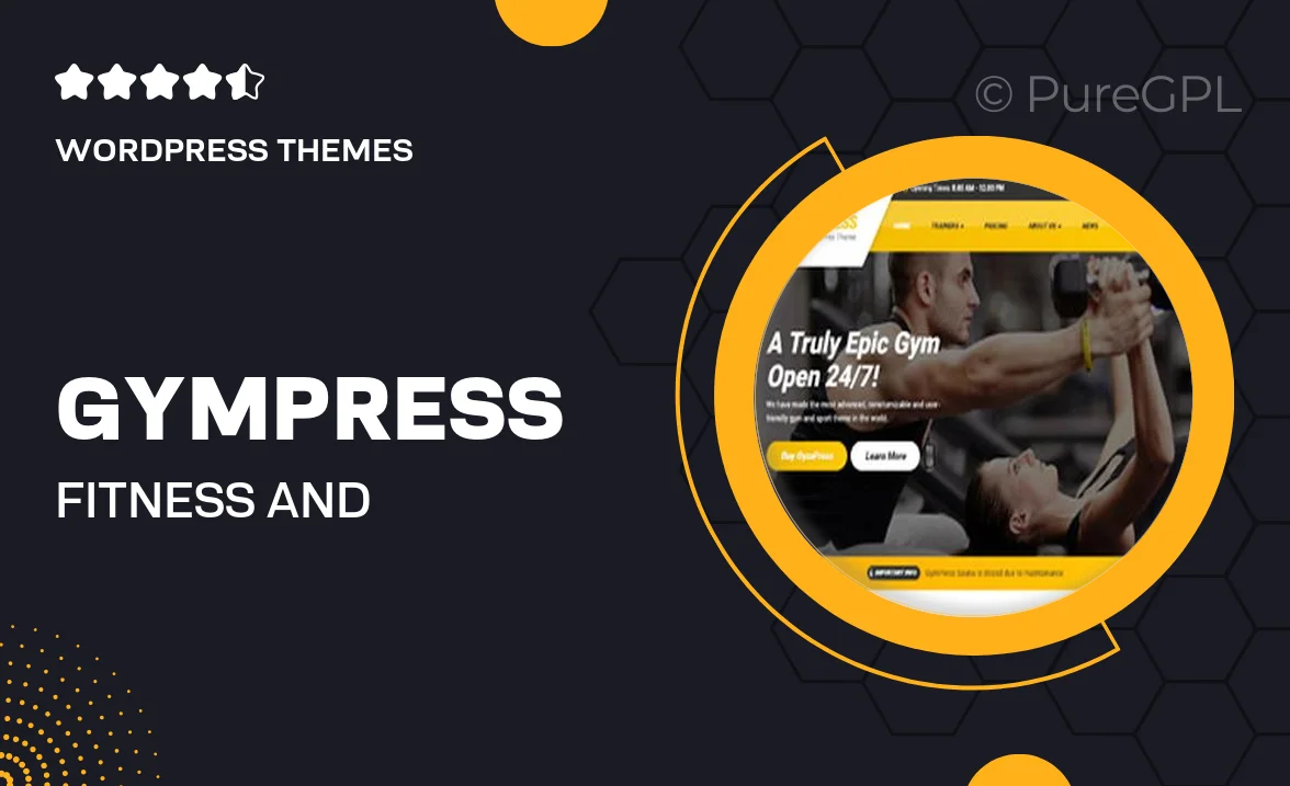 GymPress – Fitness and Personal Trainer WordPress Theme