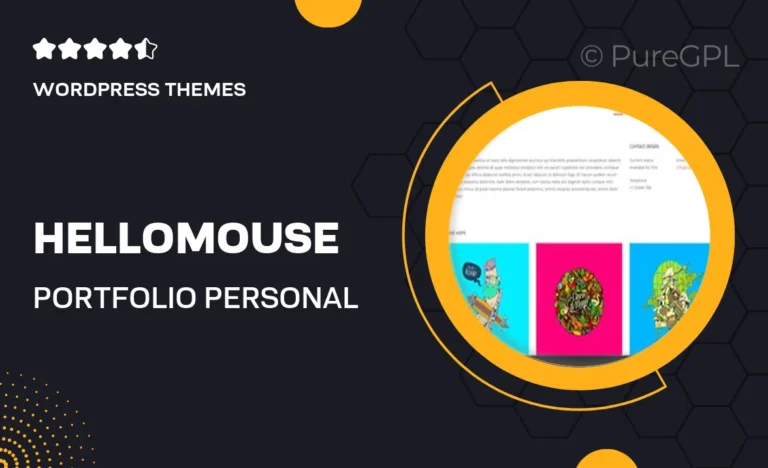 hellomouse portfolio personal theme