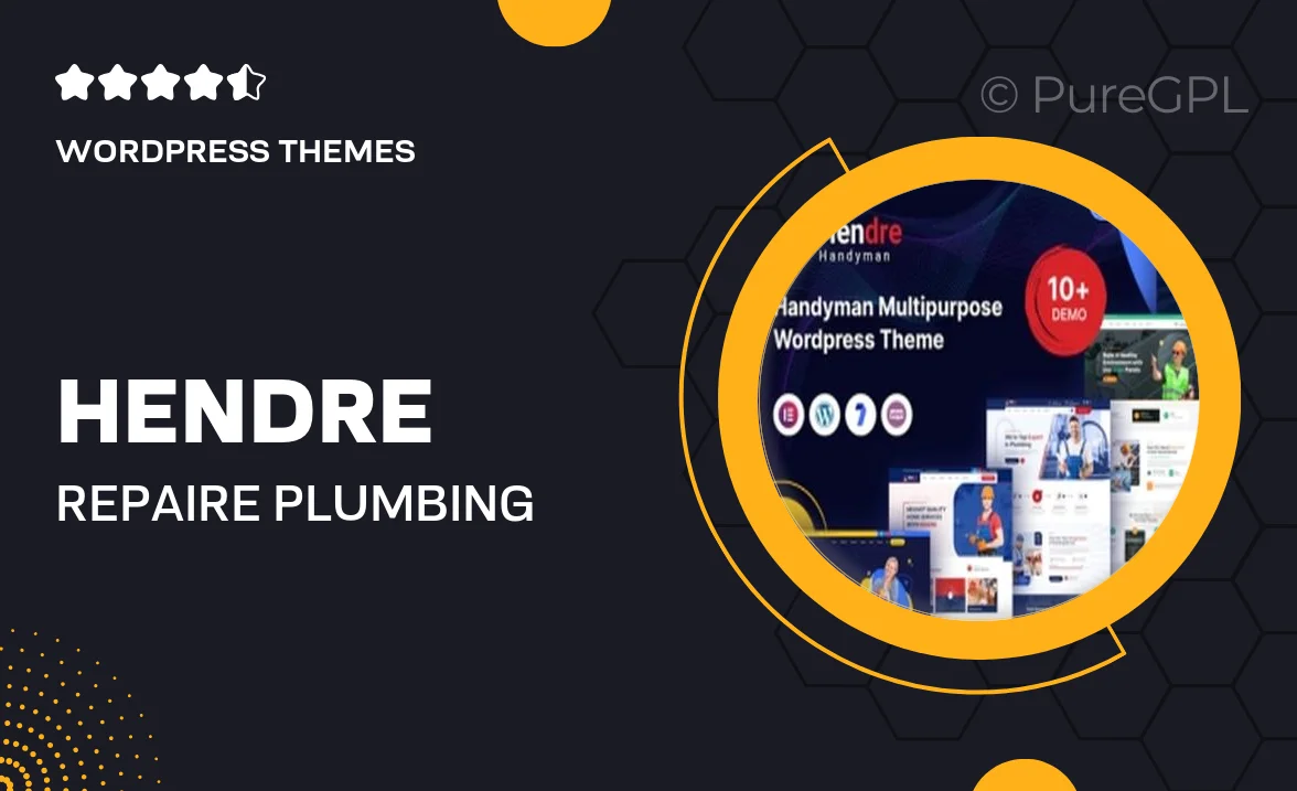 Hendre – Repaire, Plumbing & Handyman Services WordPress Theme