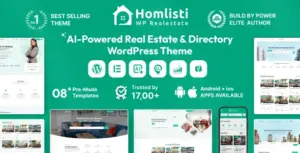 Homlisti – Real Estate WordPress Theme + RTL
