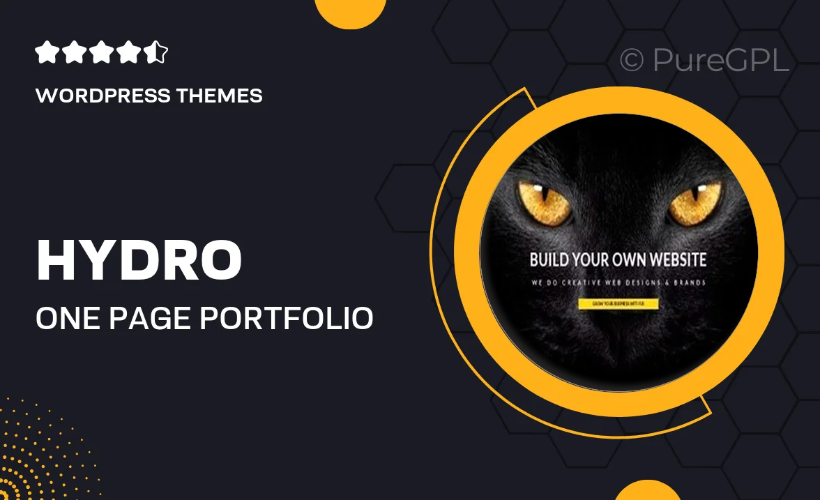 HYDRO – One Page Portfolio WordPress Theme