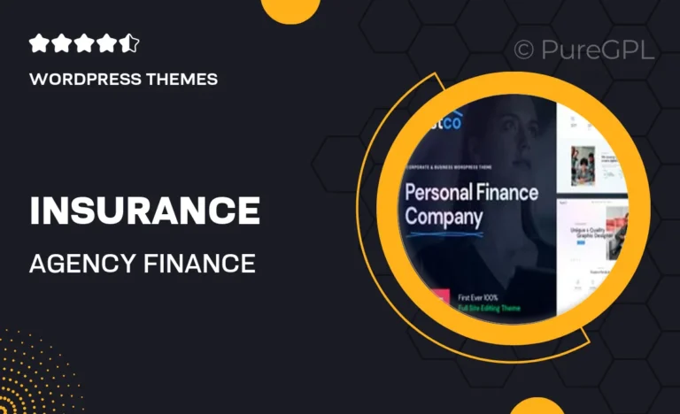 insurance agency finance business wordpress theme