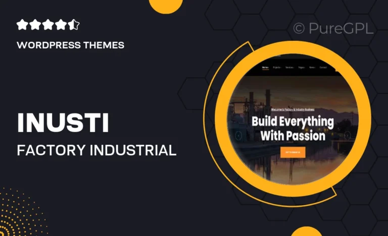 inusti factory industrial wordpress theme