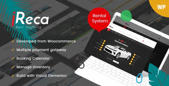 ireca car rental boat bike vehicle calendar wordpress theme 1