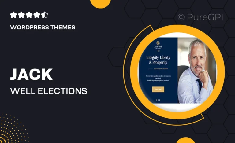 jack well elections campaign political wordpress theme