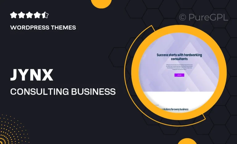 jynx consulting business landing page