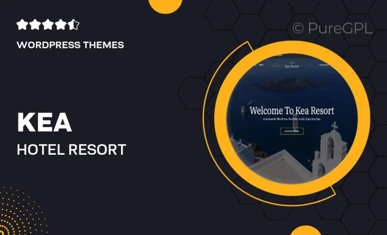 kea hotel resort wordpress theme