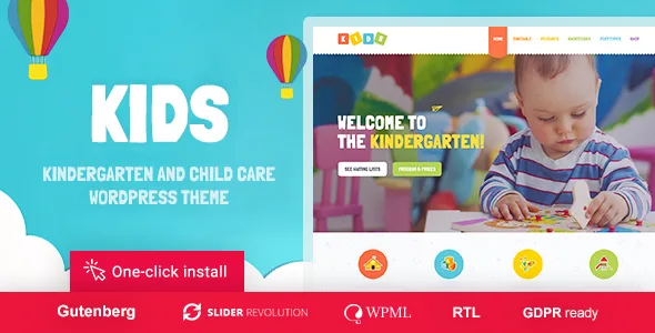 kids day care kindergarten wordpress theme for children 1