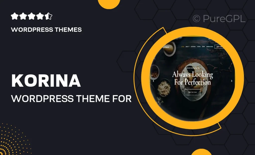 Korina – WordPress Theme for Bars, Restaurants & Cafés