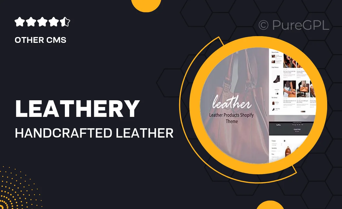 Leathery – Handcrafted Leather Store Theme