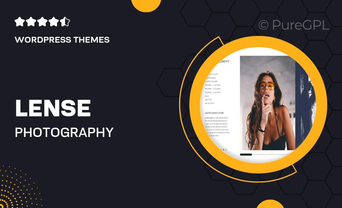 Lense – Photography WordPress Theme