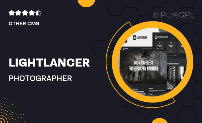 lightlancer photographer elementor pro template kit