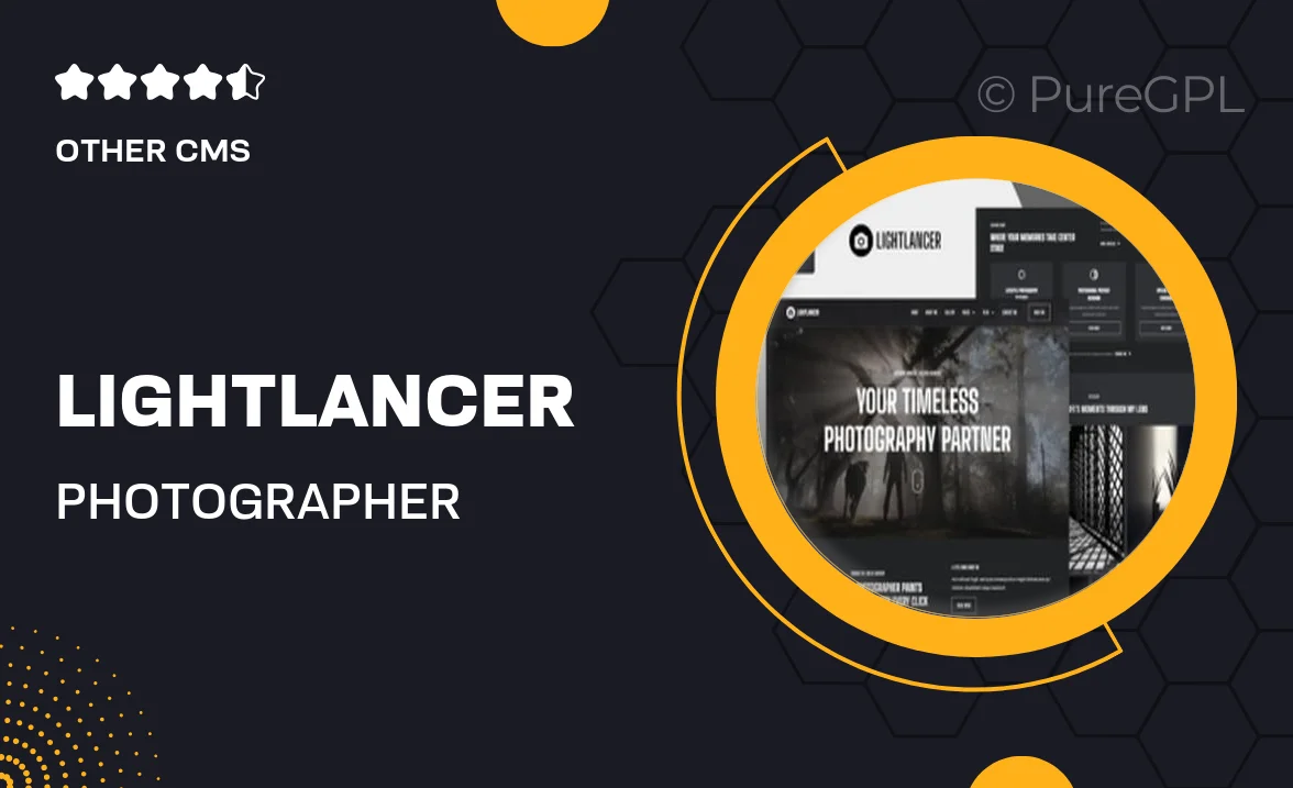 Lightlancer – Photographer Elementor Pro Template Kit
