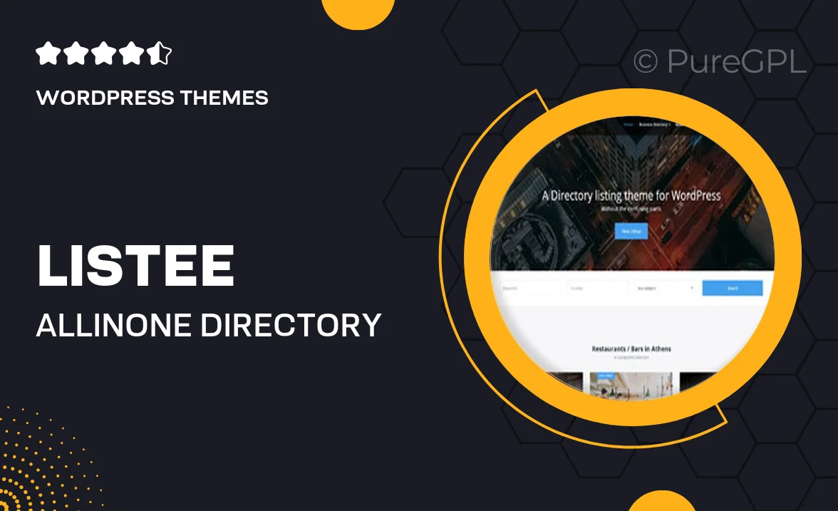 Listee – All-In-One Directory Listing WordPress theme