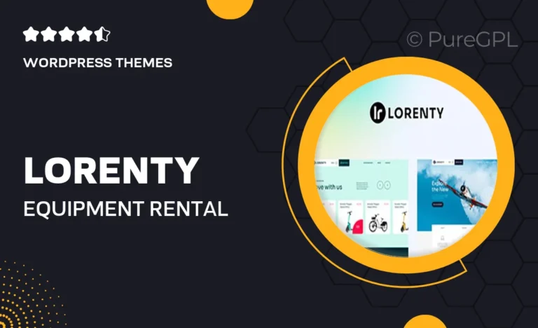 lorenty equipment rental wordpress theme for bikes boats inventory