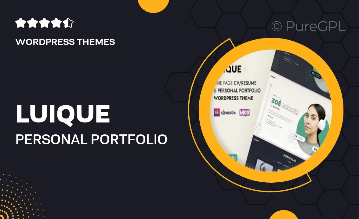 Luique – Personal Portfolio WordPress Theme