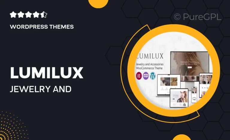 lumilux jewelry and accessories woocommerce theme