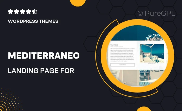 mediterraneo landing page for hotels