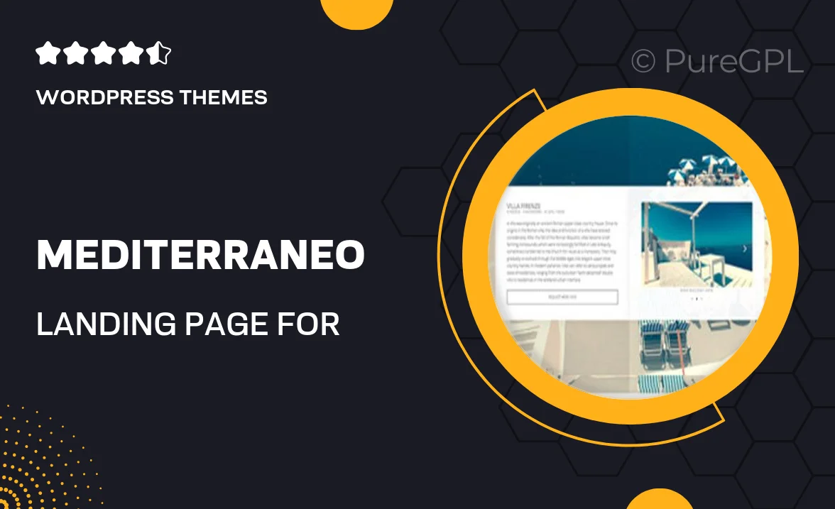 Mediterraneo – Landing Page For Hotels