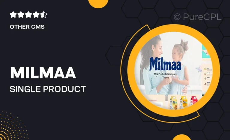 milmaa single product onepage shopify theme