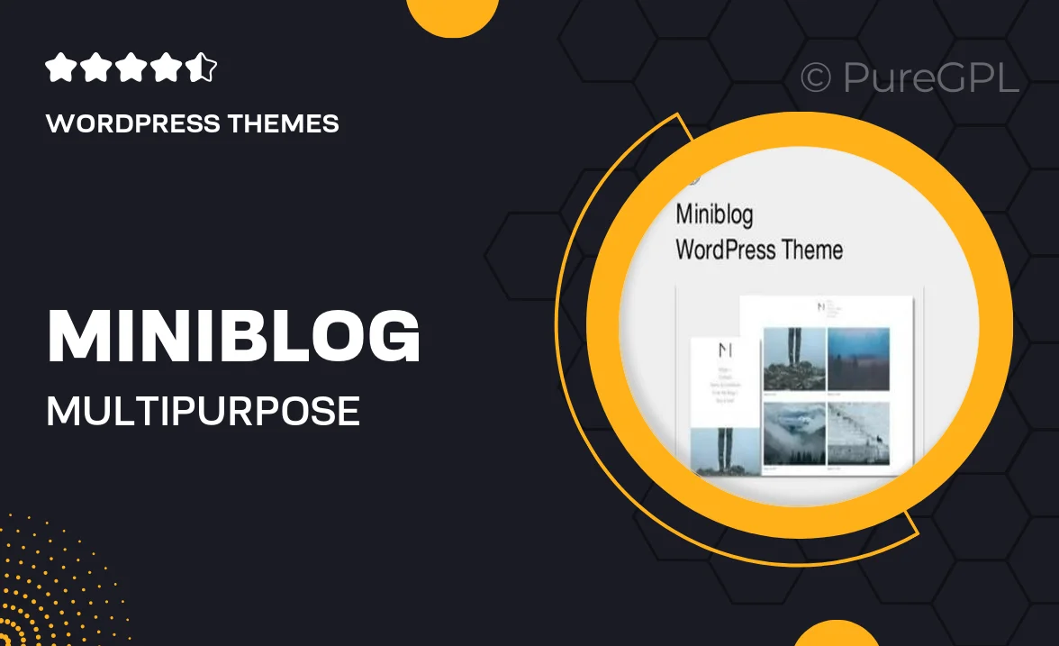 Miniblog – Multipurpose, Minimal WordPress Theme