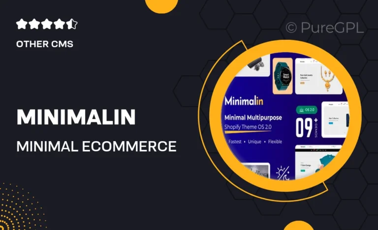 minimalin minimal ecommerce shopify theme os 2 0