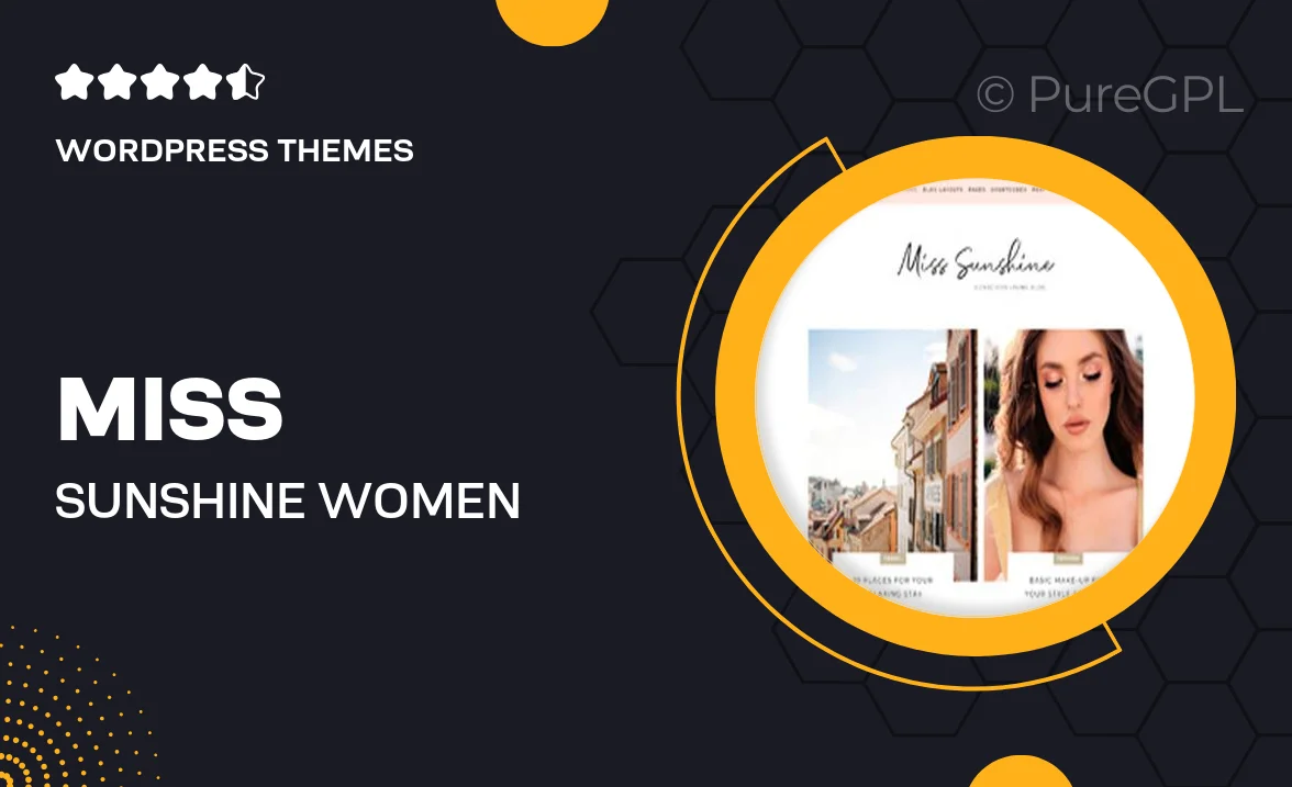 Miss Sunshine – Women Lifestyle Blog WordPress Theme