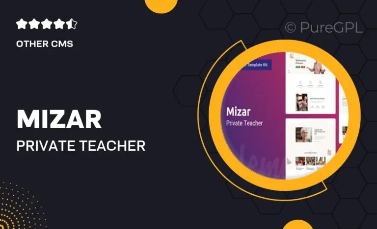 mizar private teacher education elementor template kit