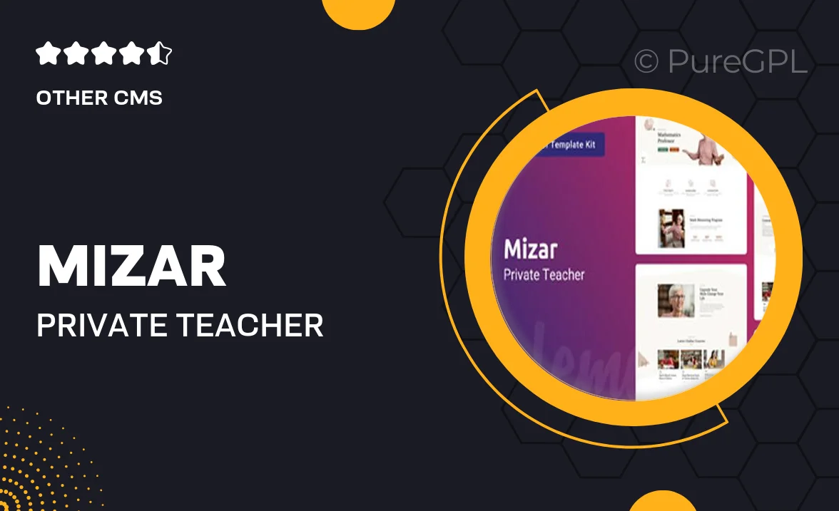 Mizar — Private Teacher & Education Elementor Template Kit