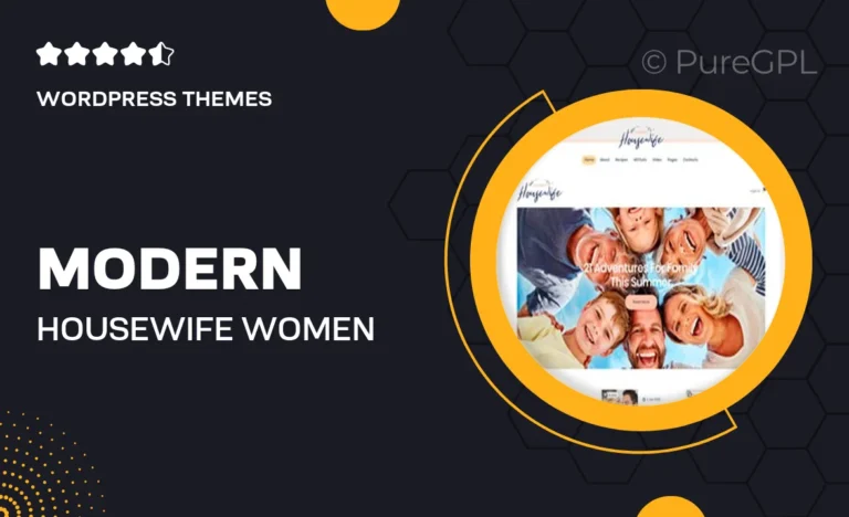 modern housewife women family wordpress blog theme