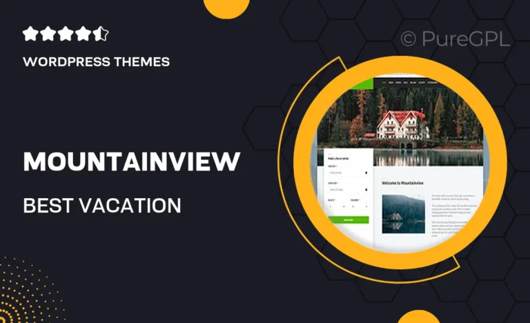 mountainview best vacation rental wordpress theme for your property