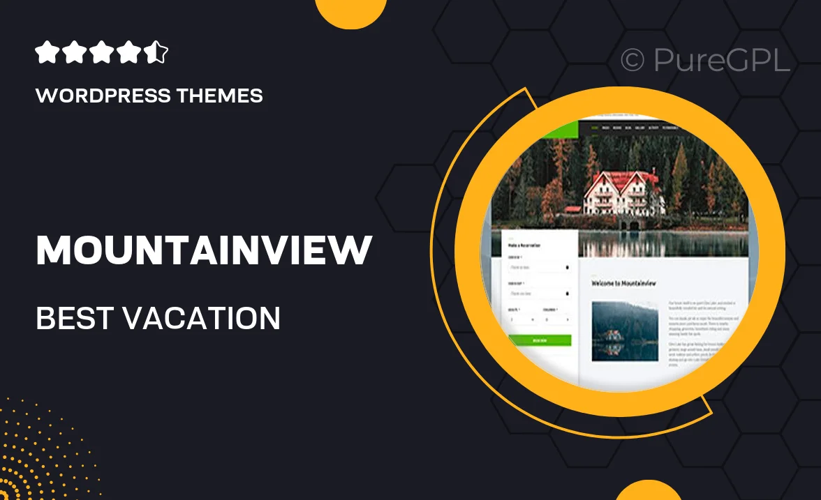 Mountainview – Best Vacation Rental WordPress Theme for your Property