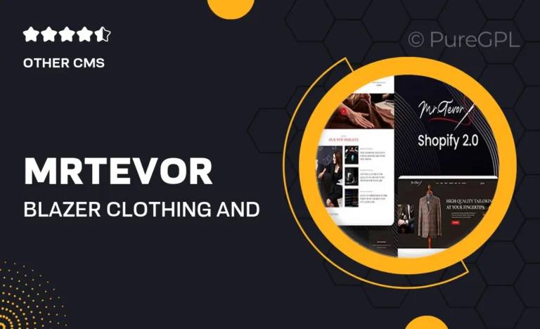 mrtevor blazer clothing and fashion shopify theme