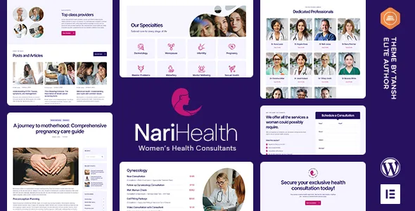 narihealth womens health consultant wordpress theme