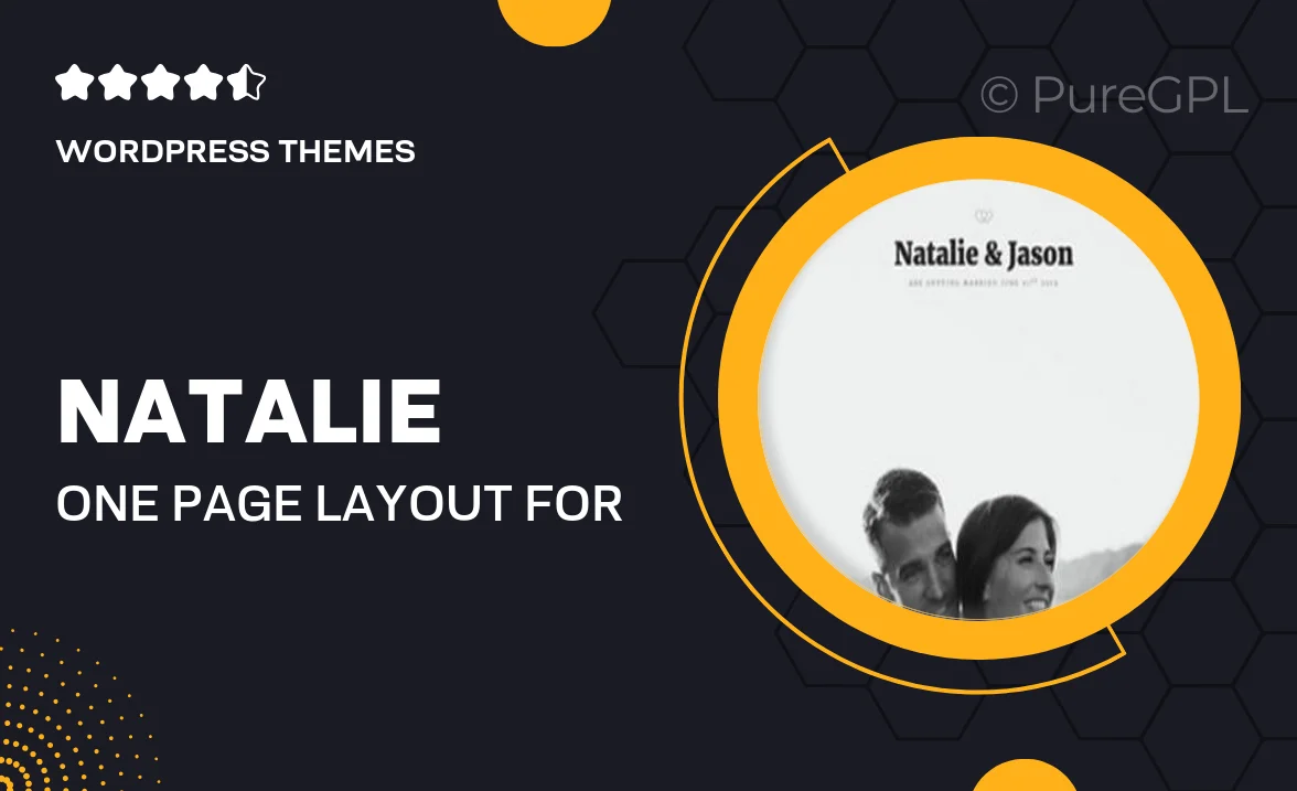 Natalie – One Page Layout For Weddings