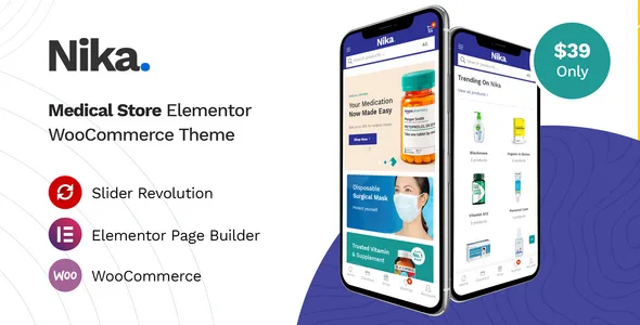 nika medical elementor woocommerce theme 1