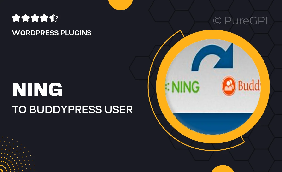 Ning To BuddyPress User Importer