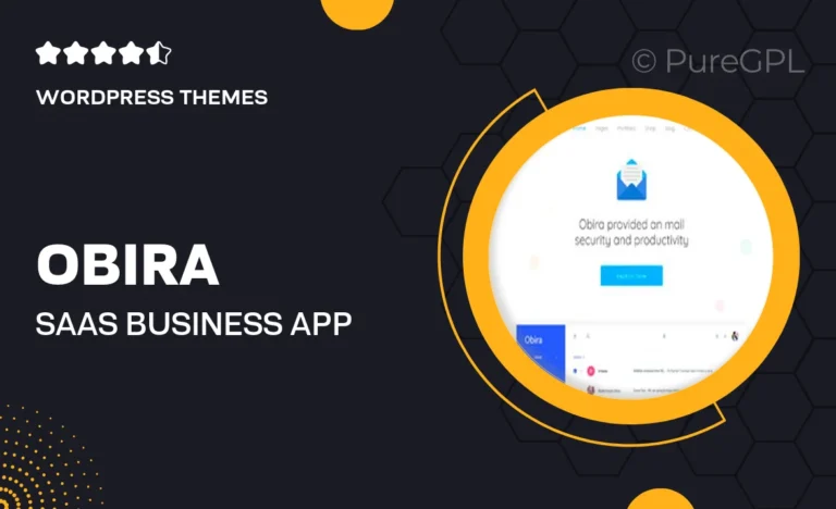 obira saas business app showcase wordpress theme
