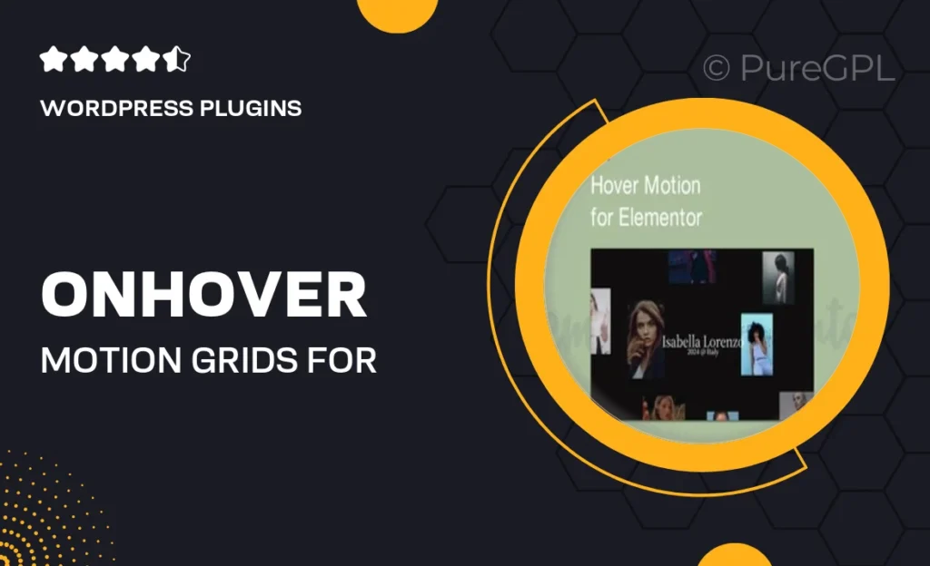 On-Hover Motion Grids for Elementor
