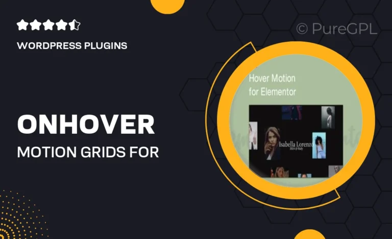 on hover motion grids for elementor