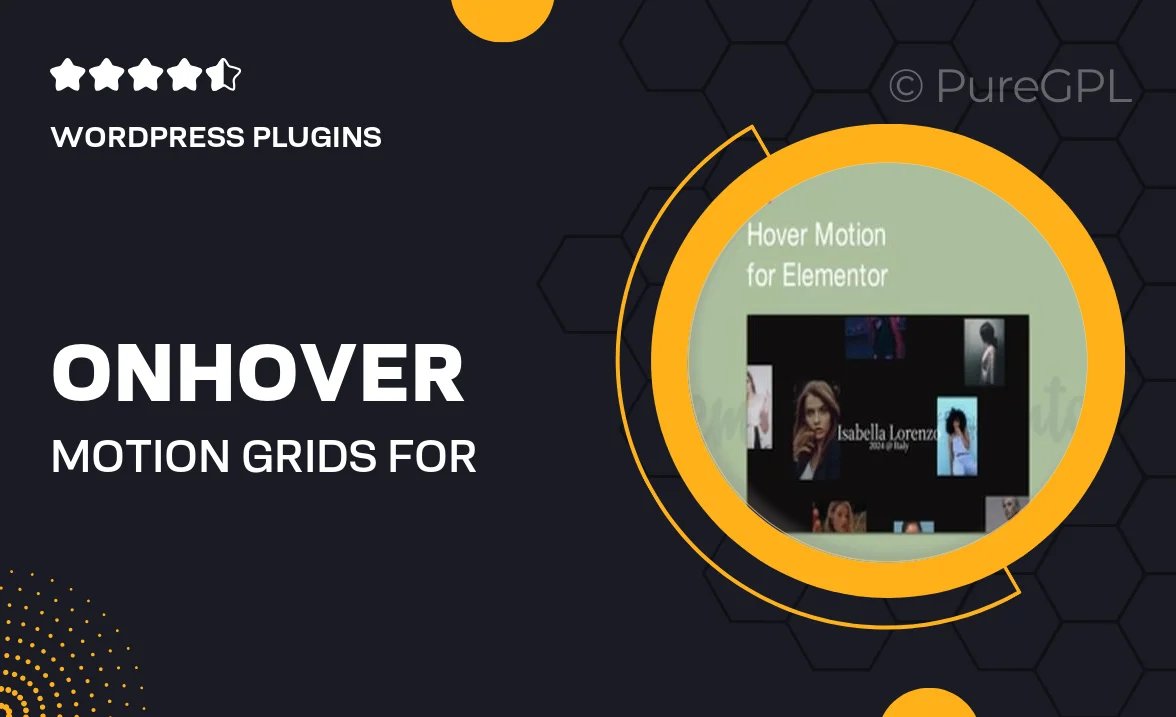 On-Hover Motion Grids for Elementor