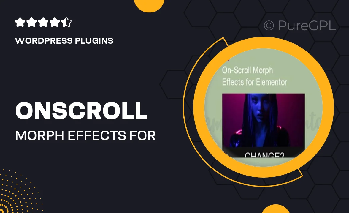 On-Scroll Morph Effects for Elementor