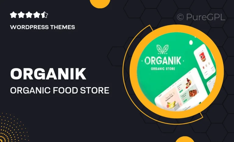 organik organic food store wordpress theme
