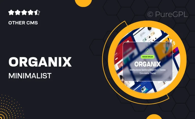 organix minimalist ecommerce magento 2 theme