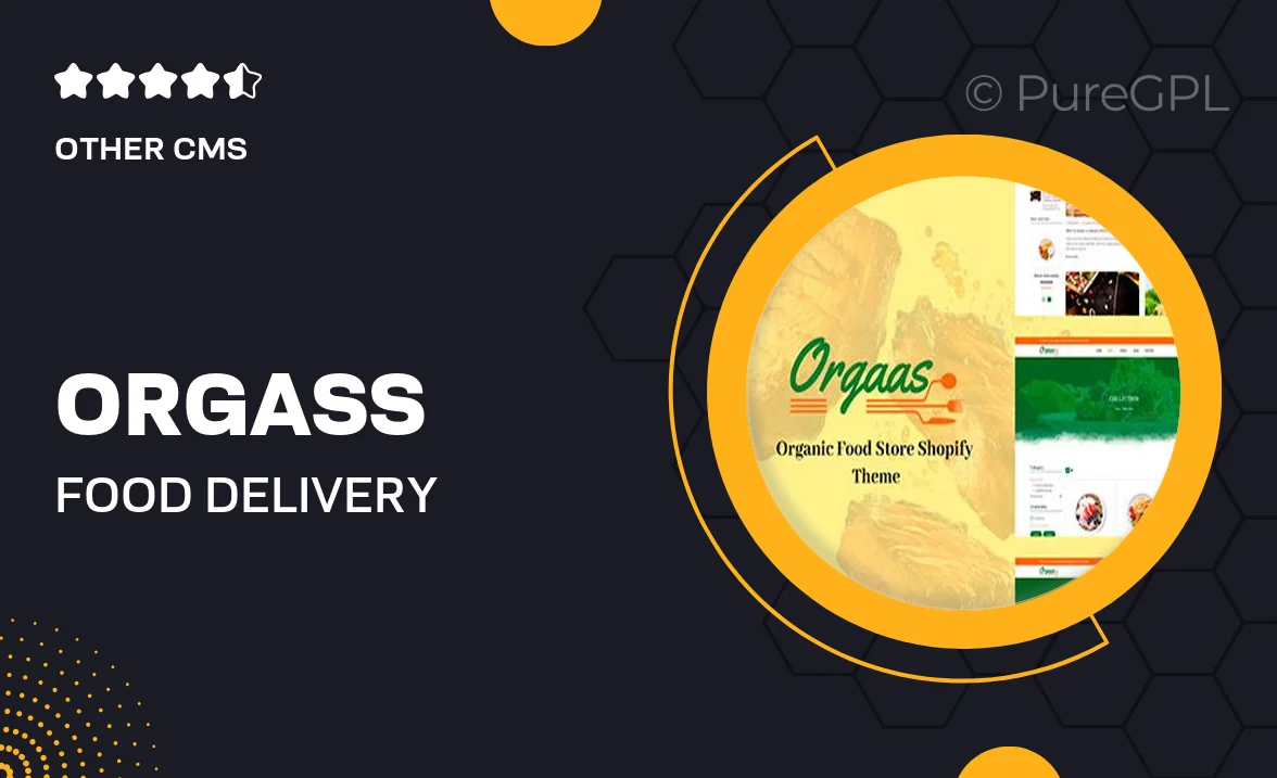 Orgass – Food Delivery Shopify Theme