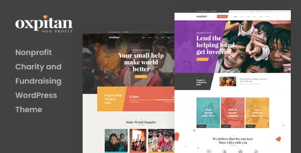 oxpitan nonprofit charity wordpress theme 1
