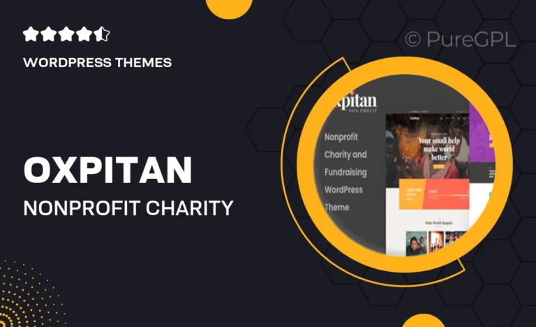 oxpitan nonprofit charity wordpress theme