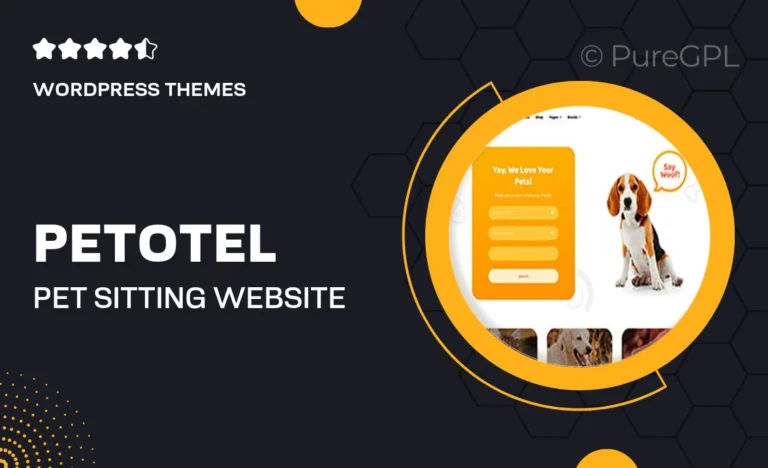 petotel pet sitting website template for pet care business